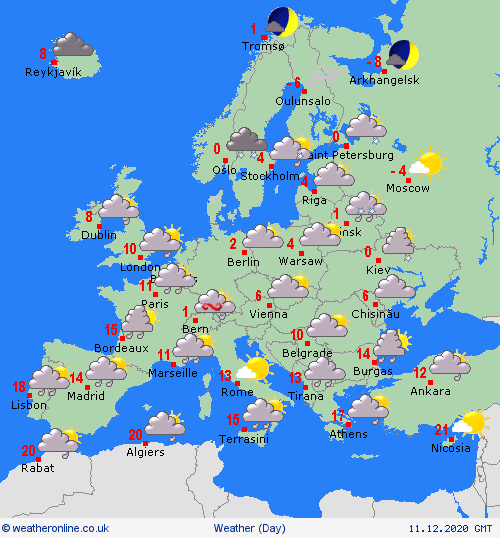 UK and europe weather forecast latest, december 11: heavy rain thundery showers set to bombard the uk