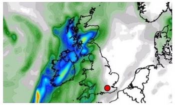 uk and europe weather forecast latest december 15 a persistent band of blustery rain to cover the uk
