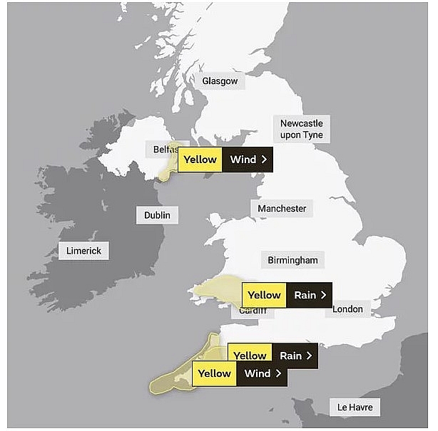 UK and Europe weather forecast latest, December 16: Strong wind and a band of qually rain to cover western parts of the UK