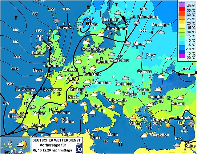 UK and Europe weather forecast latest, December 16: Strong wind and a band of qually rain to cover western parts of the UK