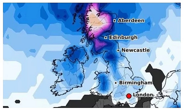 UK and europe weather forecast latest, december 21: freezing sub zero temperatures snow to sweep over the uk during christmas week