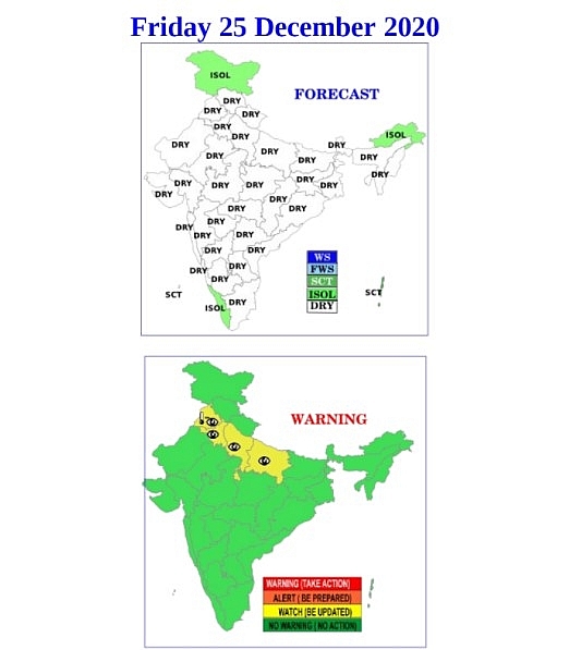 India weather forecast latest, december 25: dense fog, frost conditions over many northwest areas