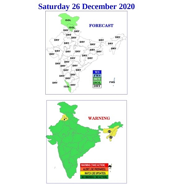 India weather forecast latest, December 26: A cold wave persits in Northwestern areas with very poor air quality