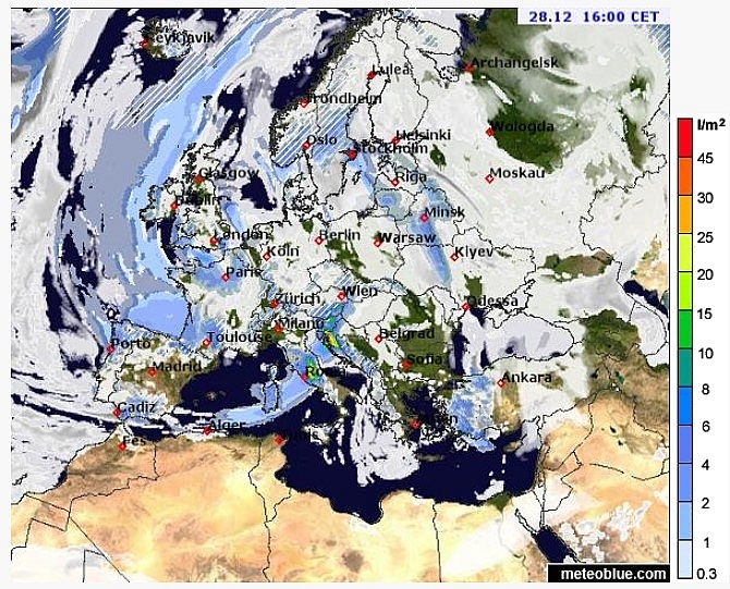 UK and Europe weather forecast latest, December 28: Storm Bella heading to Britain as shown by horrifying weather maps