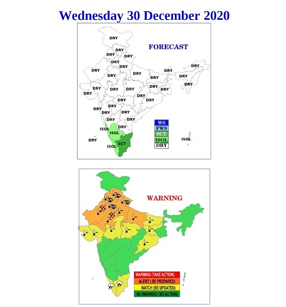 India weather forecast latest, December 30: A cold wave with dense fog set to blanket as temperatures fall