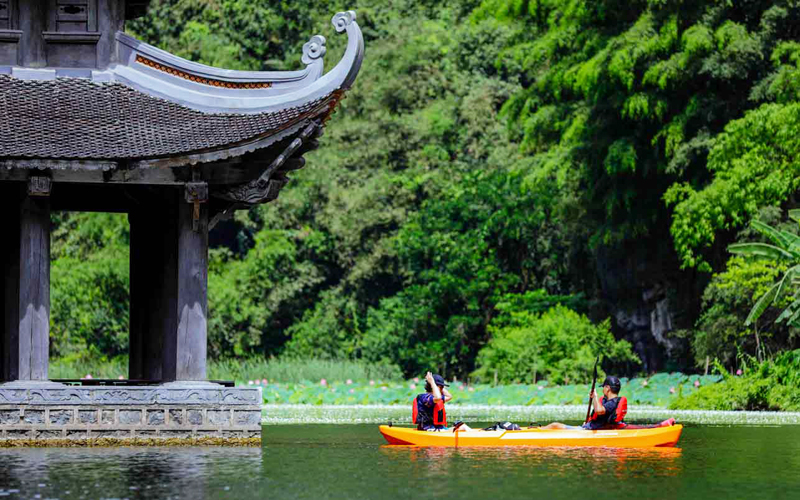 Kayaking on one of  Vietnam's most picturesque landscape river