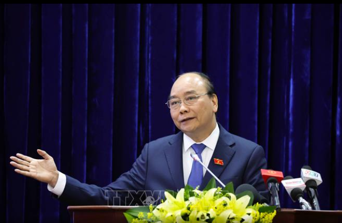 PM nguyen xuan phuc speaks at the ceremony (photo: vna) 