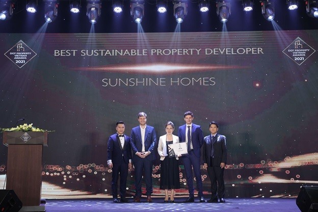 sunshine homes big winner at dot property vietnam awards 2021 with many key awards