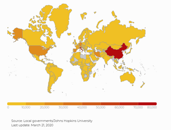 coronavirus covid 19 breaking news march 23 the number of infections and deaths is still rocketing worldwide