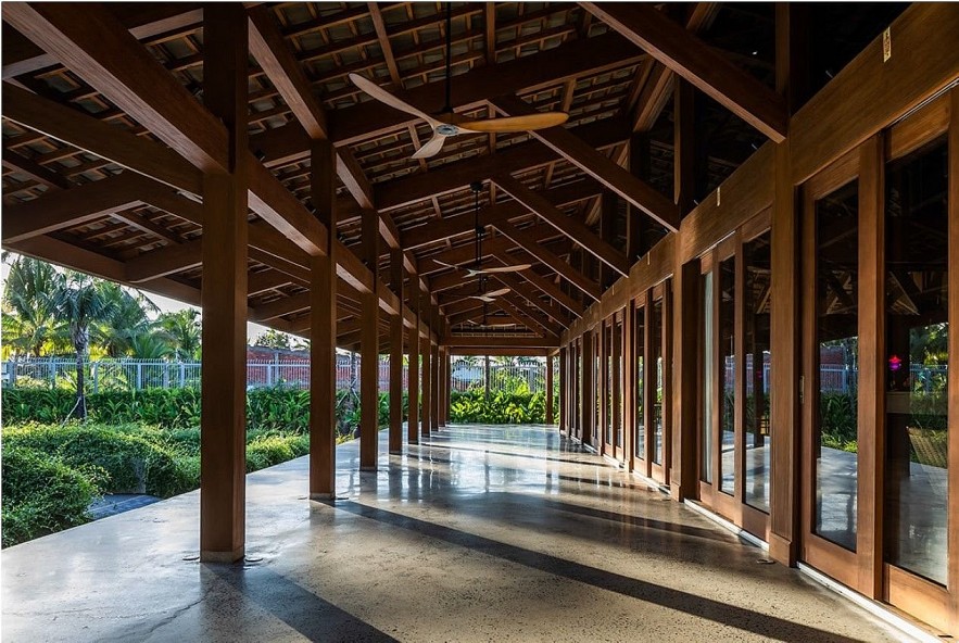 First Wooden Architecture Made by Vo Trong Nghia, The Traditional Among Natural Landscape of A Modern Society
