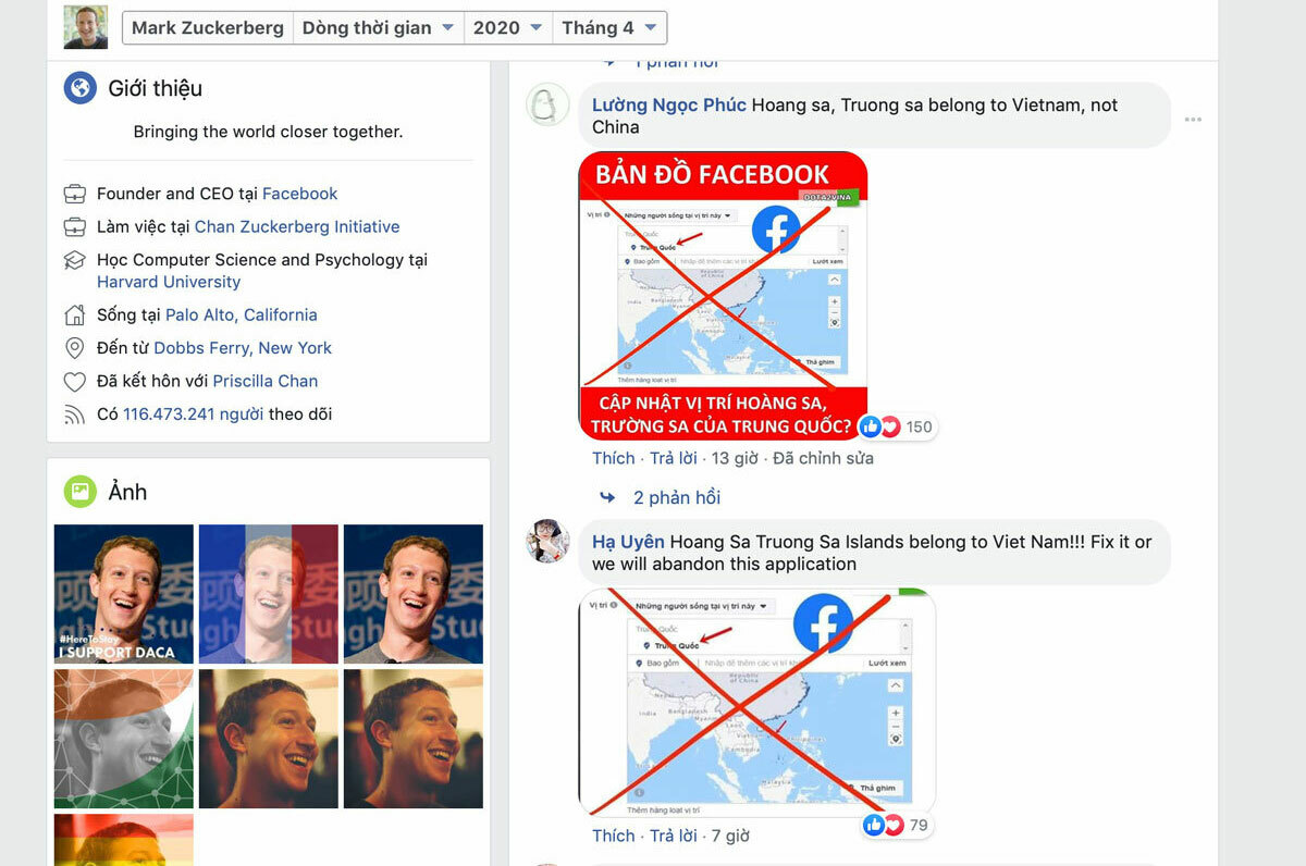 vietnamese users complain facebook with one star rating for wrong map