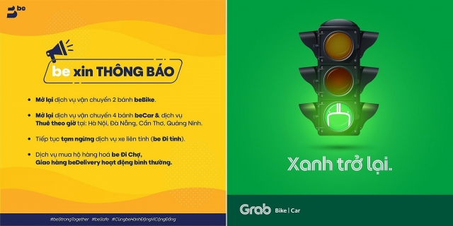 ride hailing grab be goviet simultaneously reopen from april 23