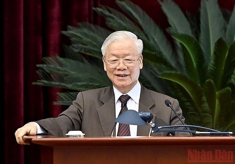 Party General Secretary Nguyen Phu Trong speaking at the event. (Photo: DANG KHOA)