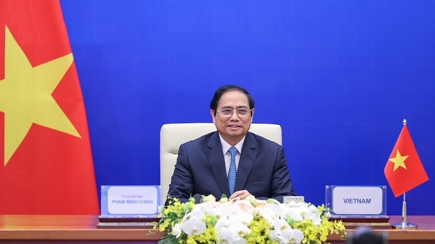 PM Pham Minh Chinh addresses the fourth Asia-Pacific Water Summit from Hanoi.