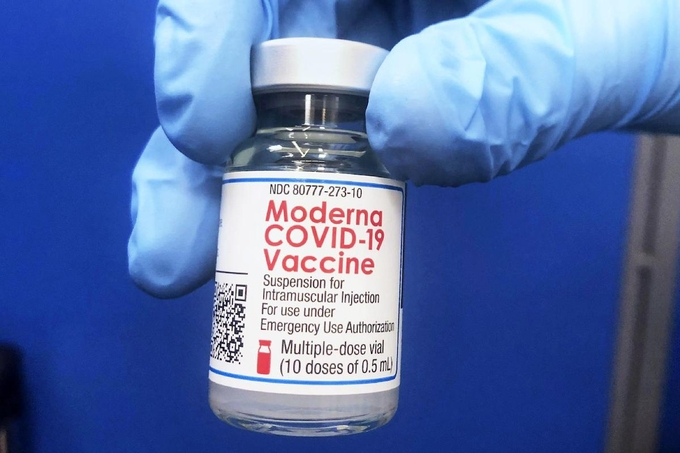 A vial of Moderna's Covid-19 vaccine. Photo: Sankei 