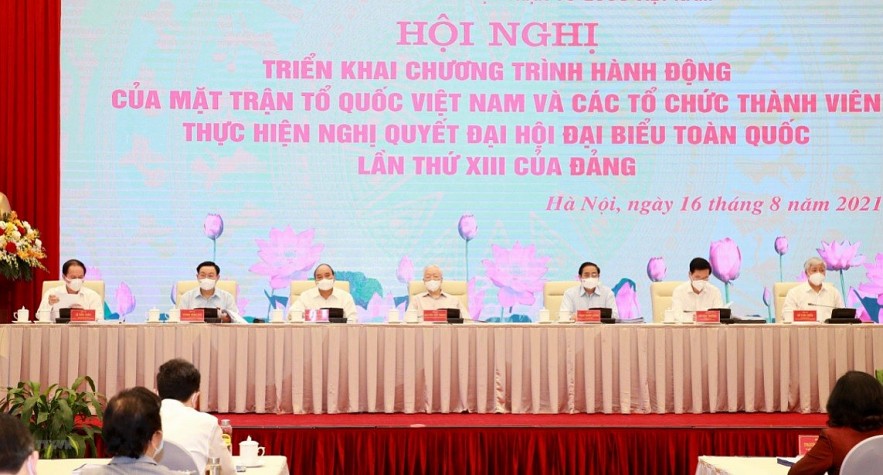 The national conference to launch the action plans of the Vietnam Fatherland Front (Photo: VNA)
