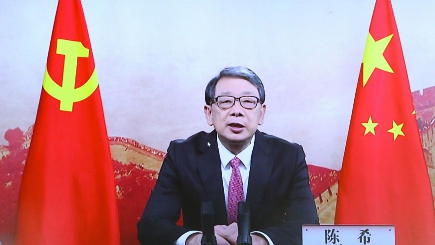 Chen Xi, Politburo member and President of the Party School of Chinese Communist Party Central Committee.