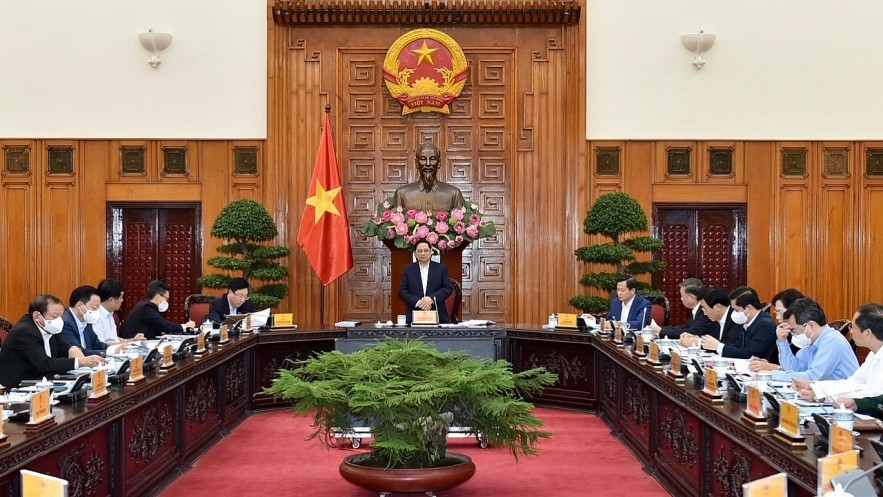 Prime Minister Pham Minh Chinh at the cabinet meeting (Photo: VGP)