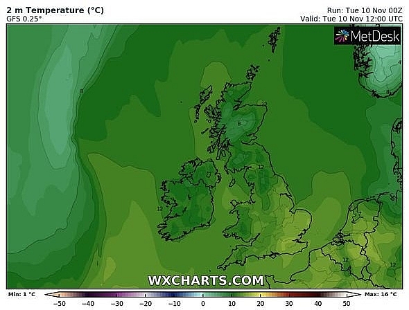 UK and europe weather forecast latest, november 11: gloomy with midweek downpour heavy rain in britain