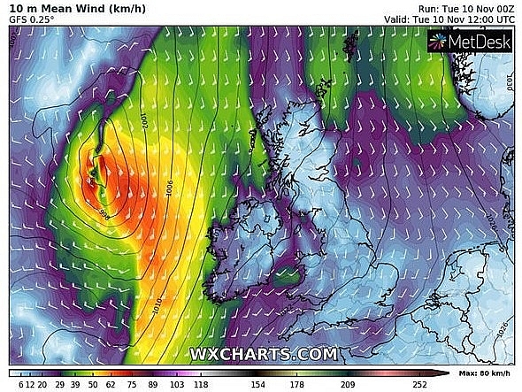 UK and europe weather forecast latest, november 11: gloomy with midweek downpour heavy rain in britain