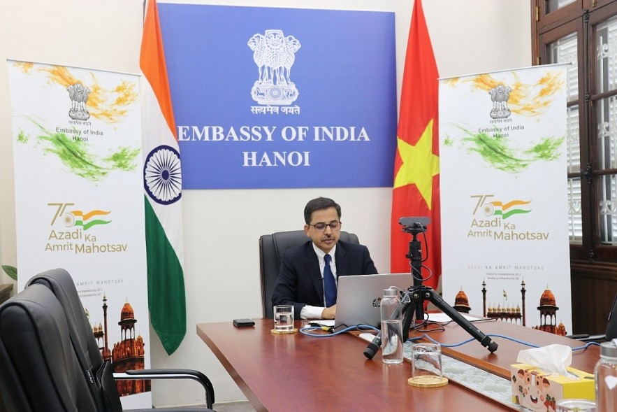 Ambassador Pranay Verma spoke at the conference.