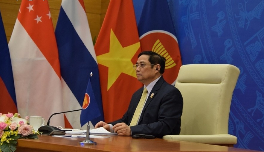 Prime Minister Pham Minh Chinh attends the 24th ASEAN-China Summit.