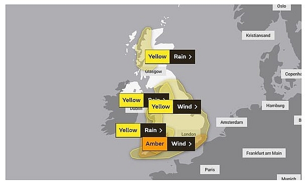 UK and europe weather forecast latest, december 26: amber warning for wind rain this weekend in light of storm bella