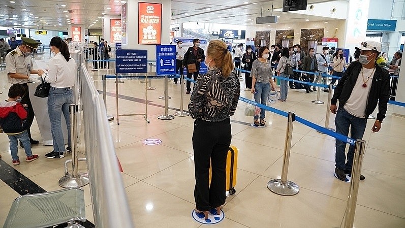 Passengers at Noi Bai International Airport