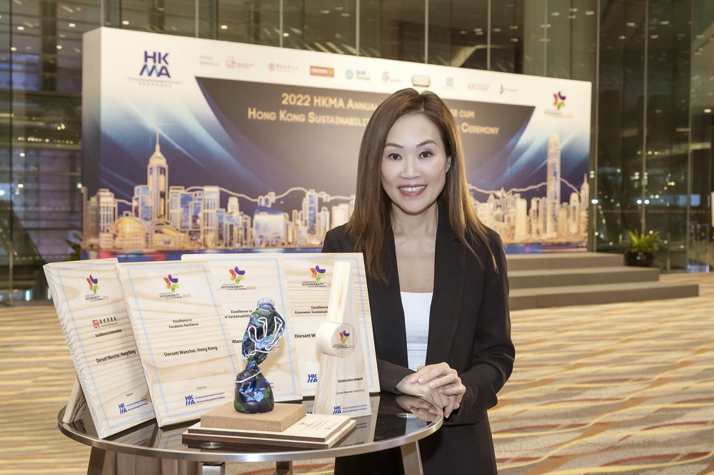 dorsett wanchai hong kong wins the grand award at hkma hong kong sustainability award