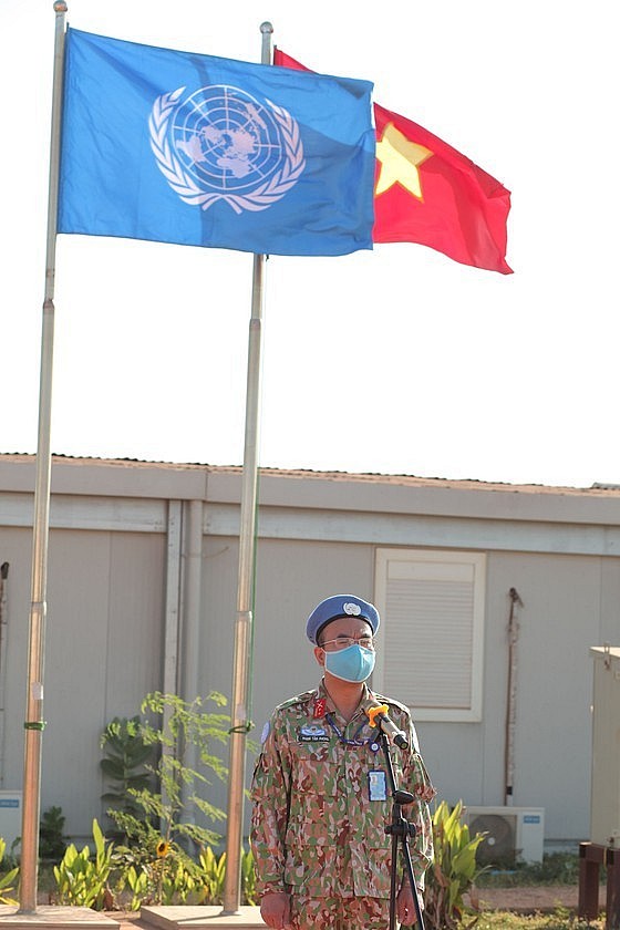 Vietnam's National Flag Flutters in South Sudan for 2022