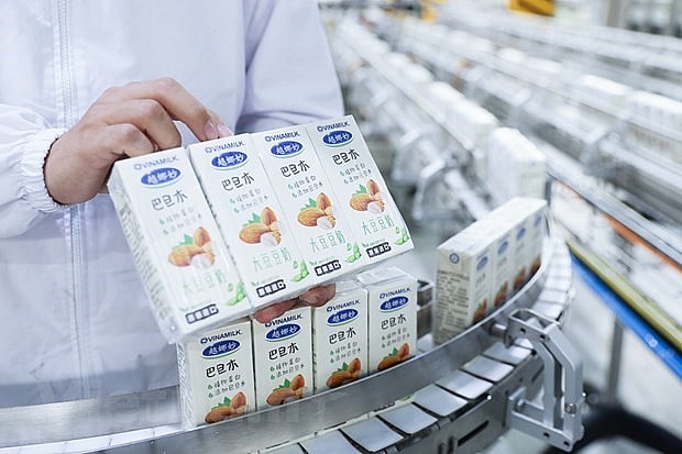 Vinamilk has shipped nut milk products to China. Photo: VNA