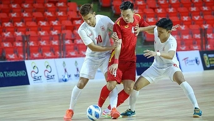 Vietnam held by Myanmar in AFF Futsal Championship opener. Photo: VFF