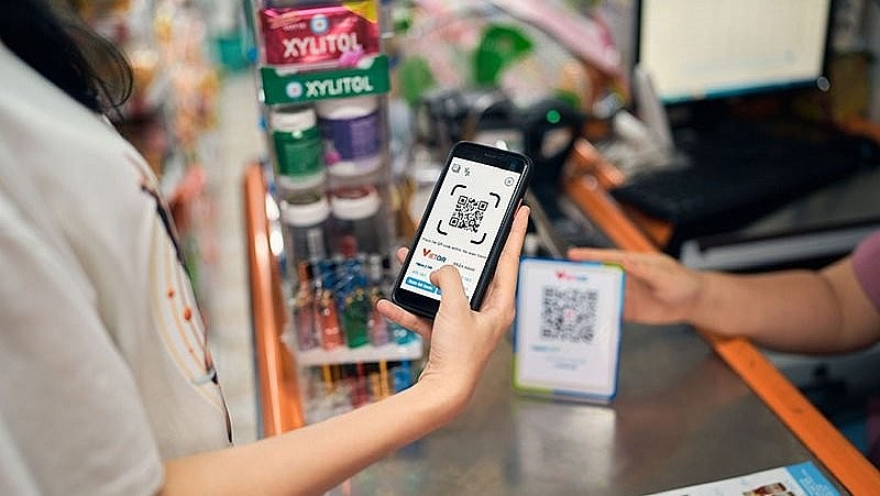 QR code payment is becoming more and more popular in Vietnam. Photo: Quynh Anh