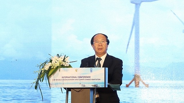 Deputy Prime Minister Le Van Thanh speaking at the conference. Photo: VGP