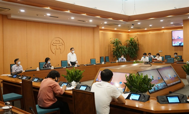 City officials during a meeting to discuss preparation work for the upcoming high school exams, in which over 93,000 students will sit for during this weekend. Photo: VGP 