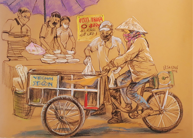 In Photos: touching sketches of Saigon during social distancing