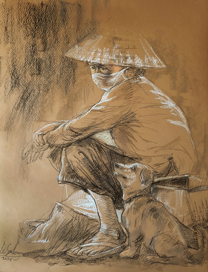 In Photos: touching sketches of Saigon during social distancing