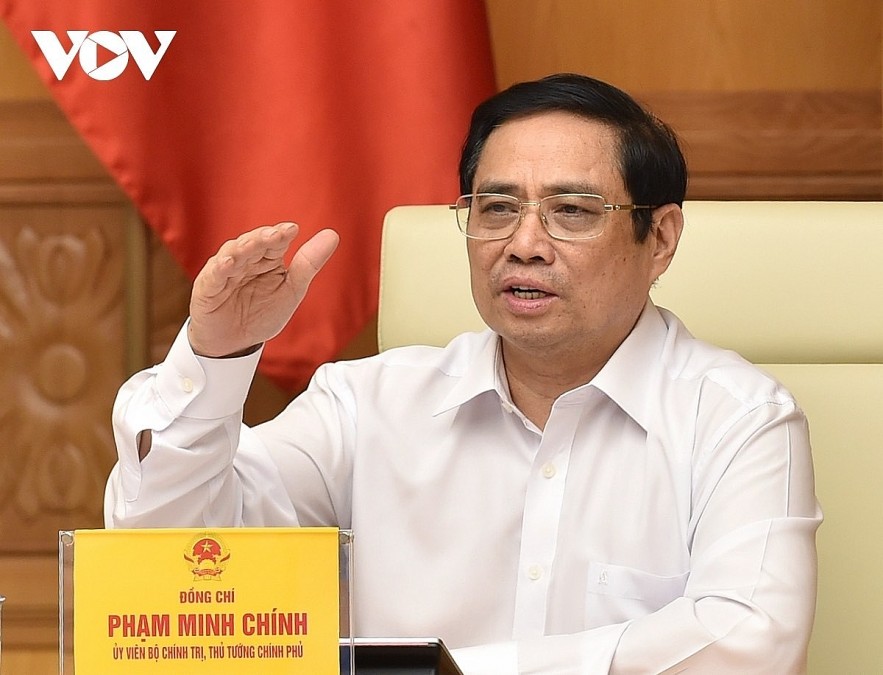 PM Pham Minh Chinh requests HCM City to test every resident to early detect and saparate all infections from the wider community during its ongoing extended social distancing period. Photo: VOV