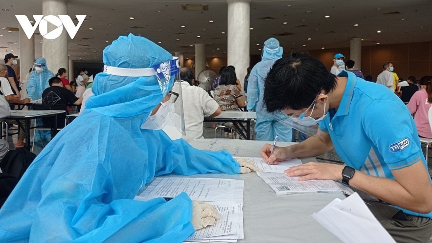 More than 99% of residents in District No.7 have been vaccinated against Covid-19. Photo: VOV