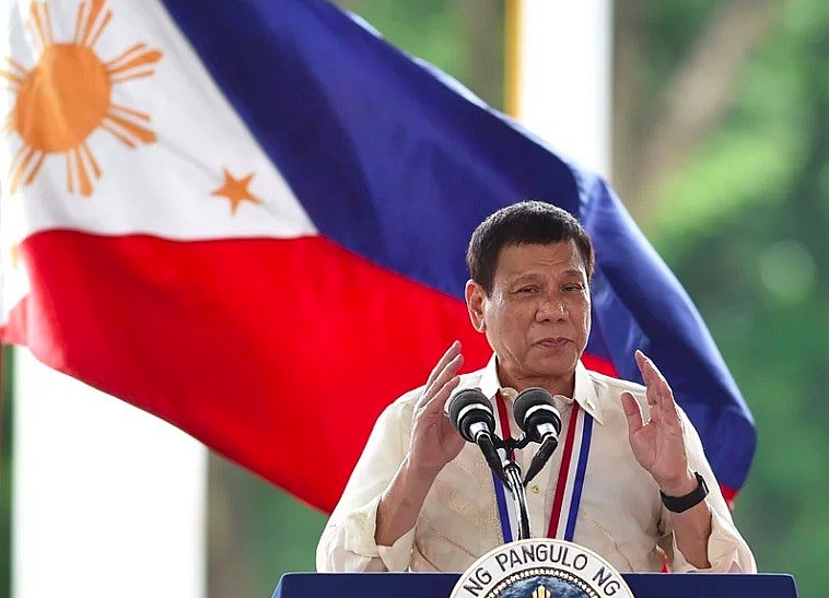 Philippine President Rodrigo Duterte speaks in Manila on Aug. 29. Photo: npr.org