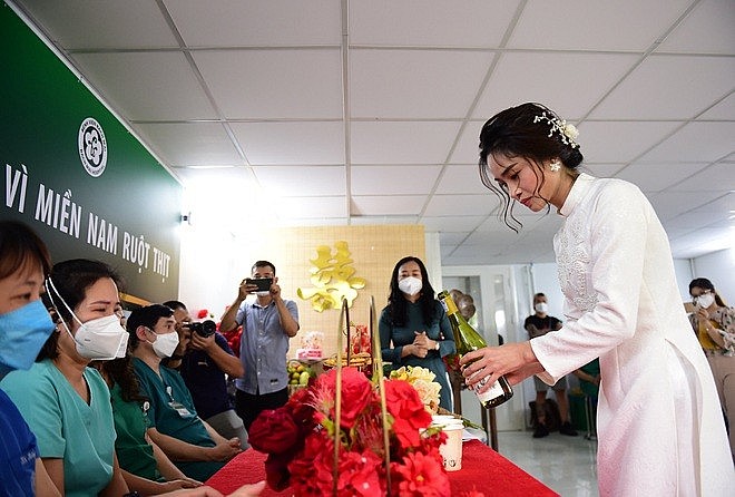 Love in Times of Covid: HCMC Nurse Attends Virtual Wedding