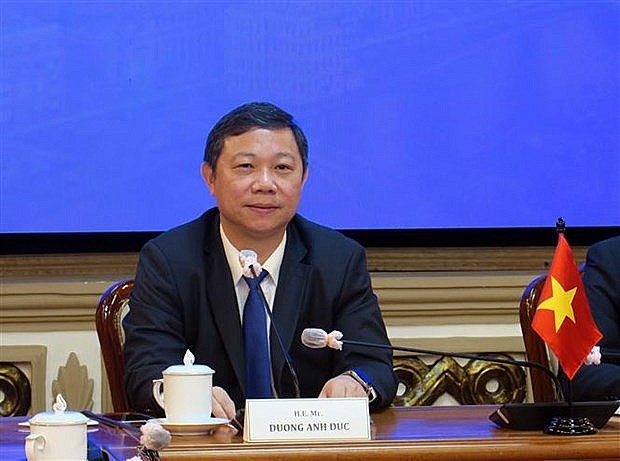 Vice Chairman of HCM City People’s Committee Duong Anh Duc at the meeting. Photo: VNA