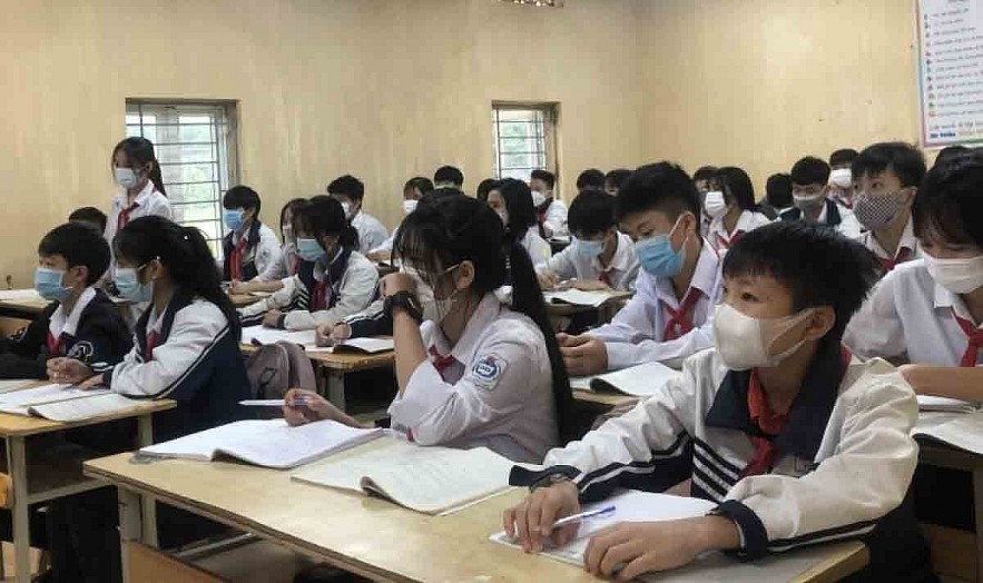 Ba Vi is the only district of Hanoi that has allowed students to return to school since November 8. Photo: VOV