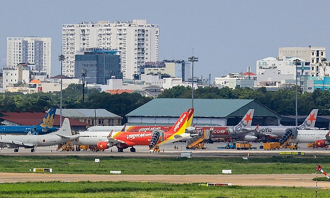 Aircraft park at Tan Son Nhat International Airport in Ho Chi Minh City, June, 2020. Photo: VnExpress