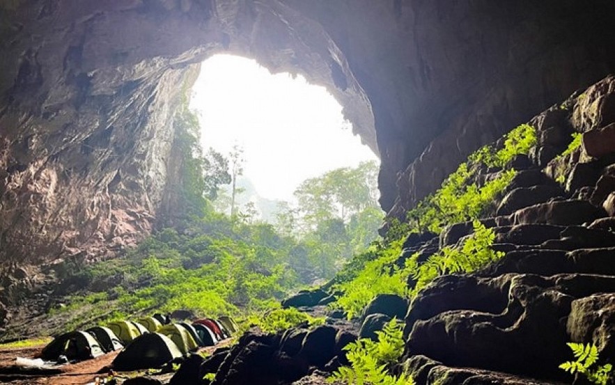 Entrance to Pygmy cave, the fourth largest cave on earth, located inside Phong Nha–Ke Bang National Park in central Quang Binh province. Photo: NDO