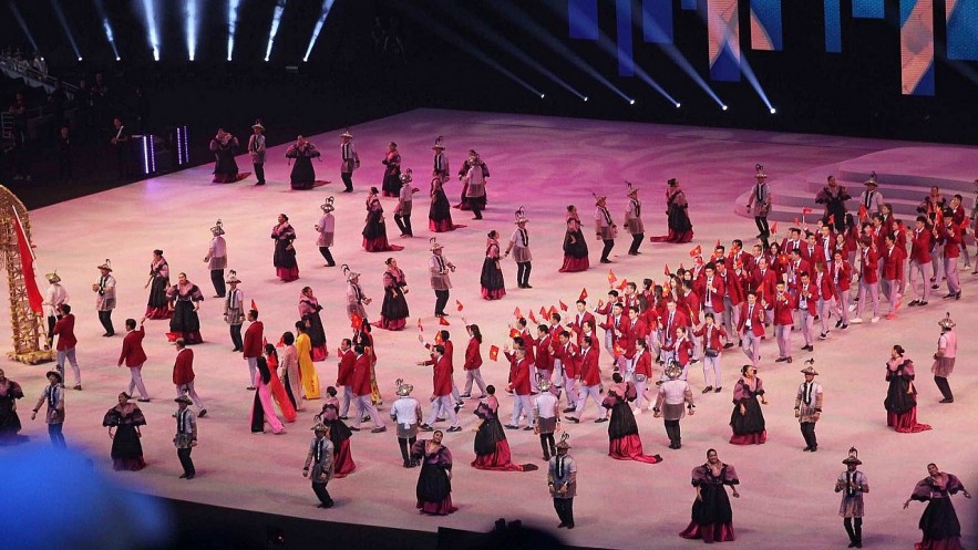 The opening ceremony of the SEA Games 30 took place at the Philippine Arena Stadium. Photo: B.L
