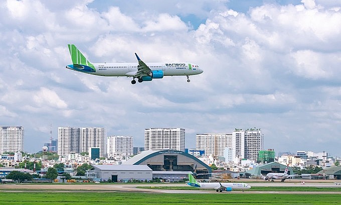 Bamboo Airways aircraft at Tan Son Nhat Airport in HCMC. Photo: Bamboo Airways