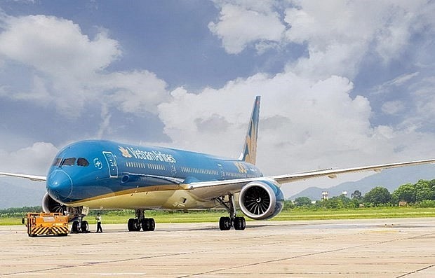 A plane of national flag carrier Vietnam Airlines. Photo: VNP