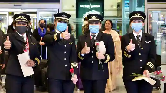 Indian all women crew sets record by flying over world’s longest air route