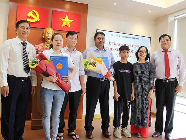 Two people in Ho Chi Minh city granted Vietnamese citizenship